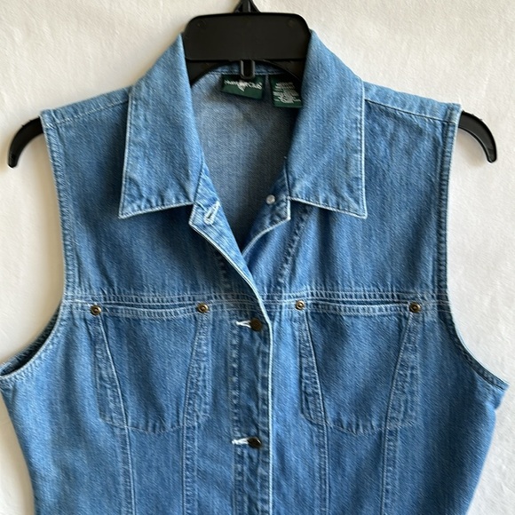 Vintage Hunt Club denim shirt /vest, size M - Picture 2 of 6